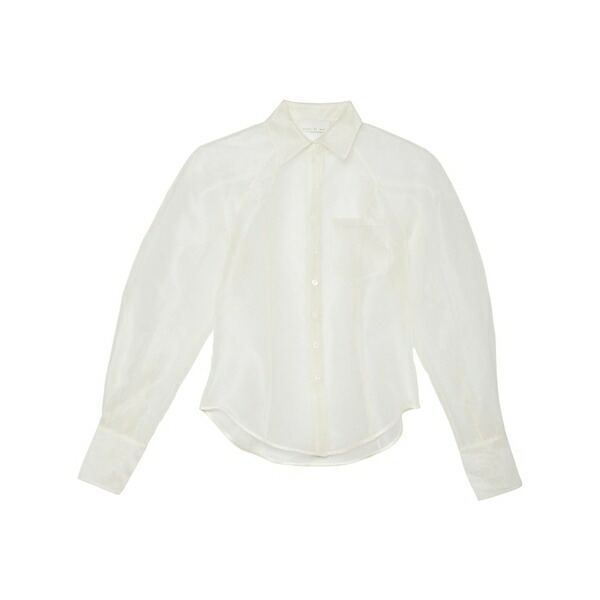 フレーデュマール レディース シャツ トップス Silk organza shirt White｜asty