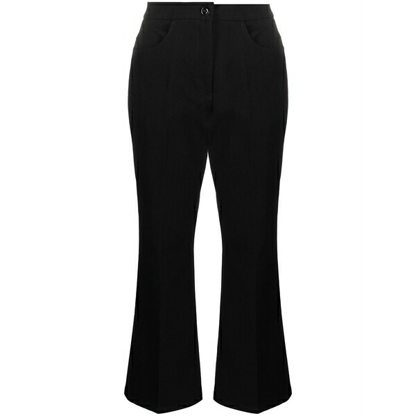 ジル・サンダー レディース カジュアルパンツ ボトムス Pressed-crease flared cropped trousers Black|asty