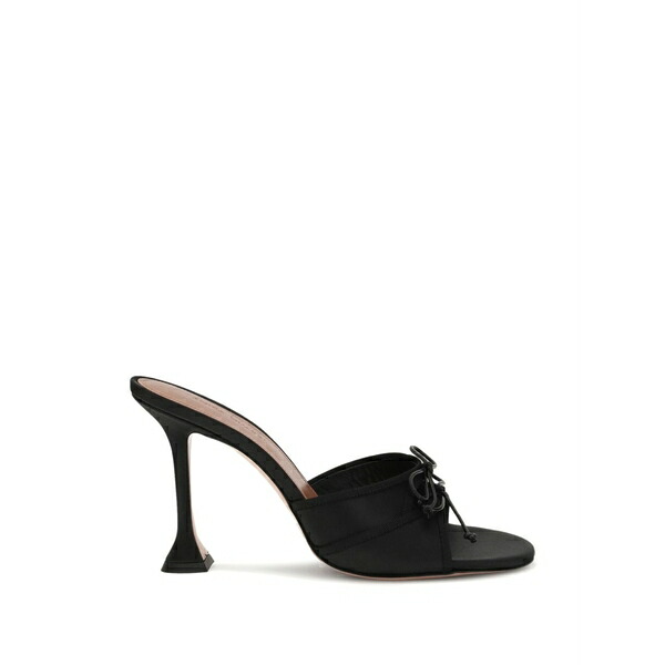 アミナモアディ レディース サンダル シューズ Eleonora bow-detail heeled sandals Black｜asty