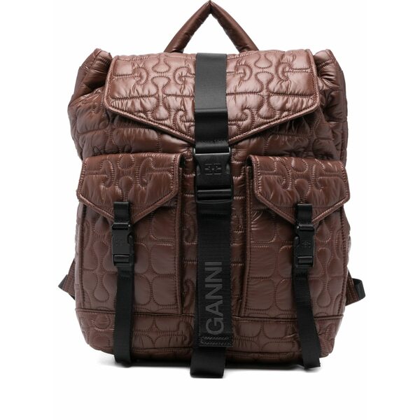 ガニー レディース うしろ側風呂敷き包み・背嚢 御徒面子 Quilted backpack Brown