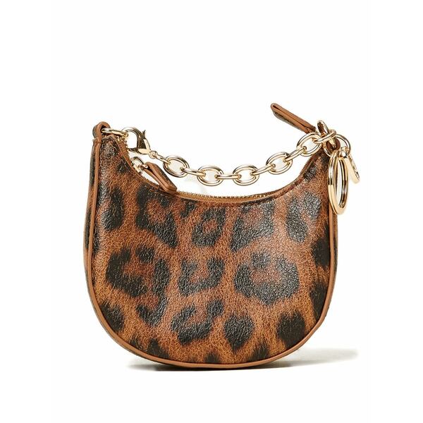 ツイン仕掛ける レディース 紙入れ 付属品 Leopard-print chain wallet Brown