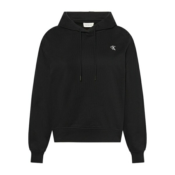 カルバンクライン レディース パーカー・スウェットシャツ アウター Drawstring hoodie Black