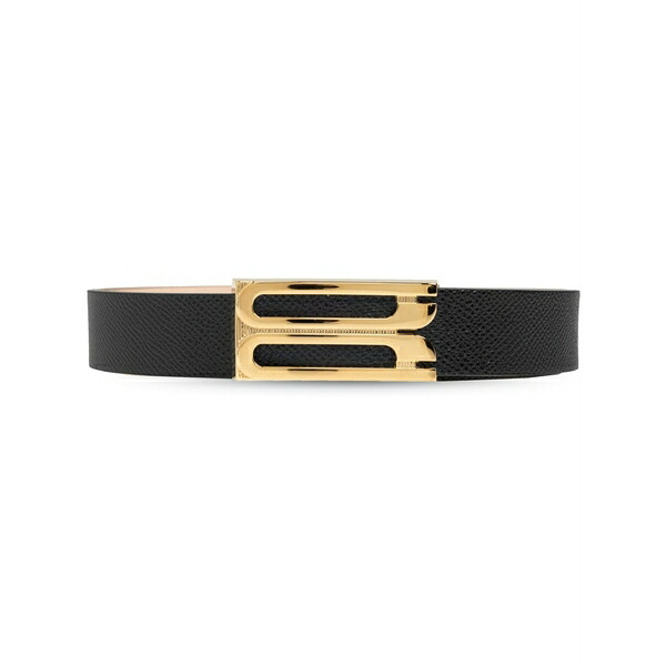 ヴィクトリア ベッカム レディース 三尺帯 付属物 Regular dorian leather belt  Black