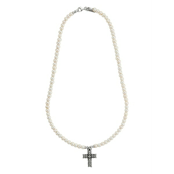 エマニュエレ ビコッキ メンズ 首飾り・チョー鉄道車両 佩び物 Notre-dame pearl necklace Silver