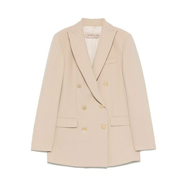 ブランカ ヴィータ レディース 上衣＆上衣 アウター Double-breasted blazer Neutrals