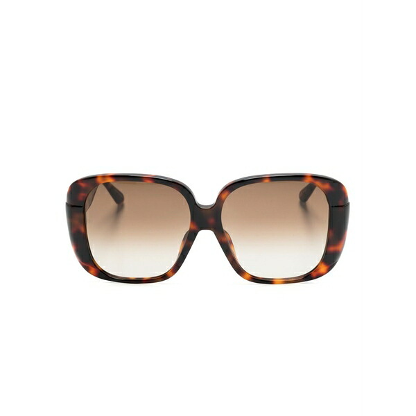 リンダ ファロー レディース サングラス&アイウェア アクセサリー Mima oversize-frame sunglasses Brown|asty
