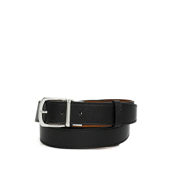 コチネレ メンズ ベルト アクセサリー Leather belt Black｜asty