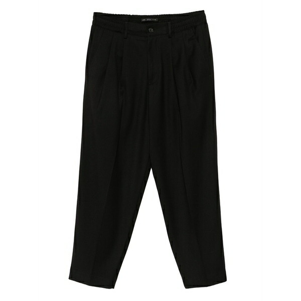 ロウブランド メンズ カジュアルパンツ ボトムス Pleated wide-leg trousers Black