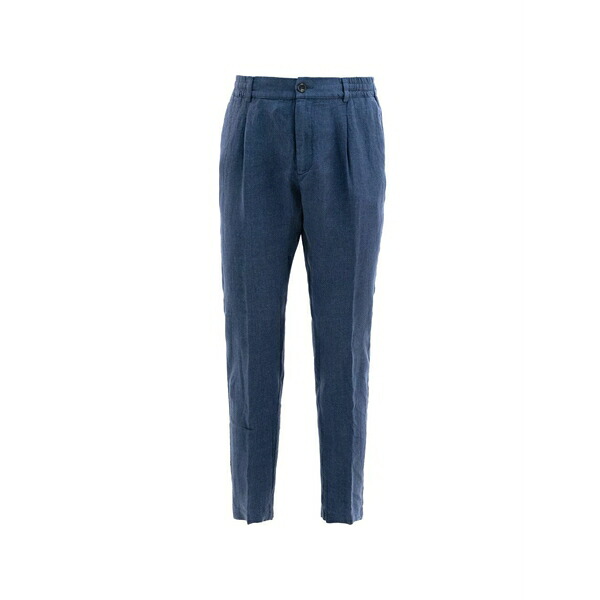 クルーナ メンズ カジュアルパンツ ボトムス Mitte pleated trousers Blue|asty