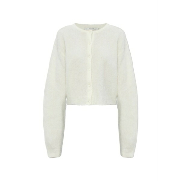 ゲタス レディース ジレー アウター Press-stud cropped cardigan White