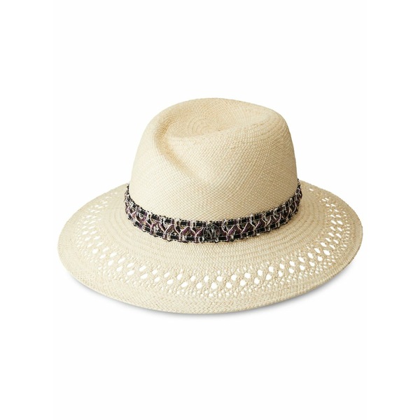 メゾンミッシェル  レディース 鳥打ち帽 付属物 Virginie straw fedora hat Neutrals