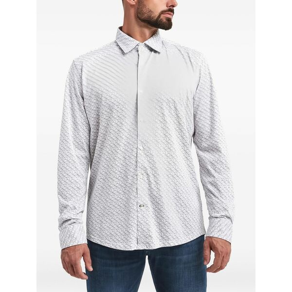 ジョープ メンズ シャツ トップス Logo-print long-sleeve shirt White