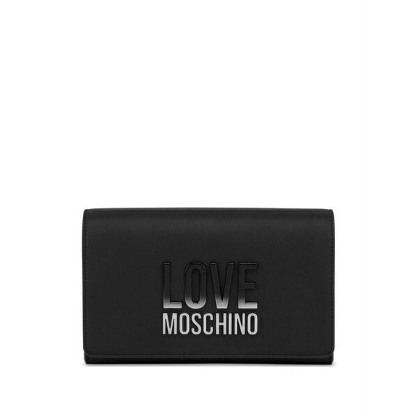 優しいこと モスキーノ レディース ショルダーバッグ 御徒面子 Logo-plaque crossbody bag Black