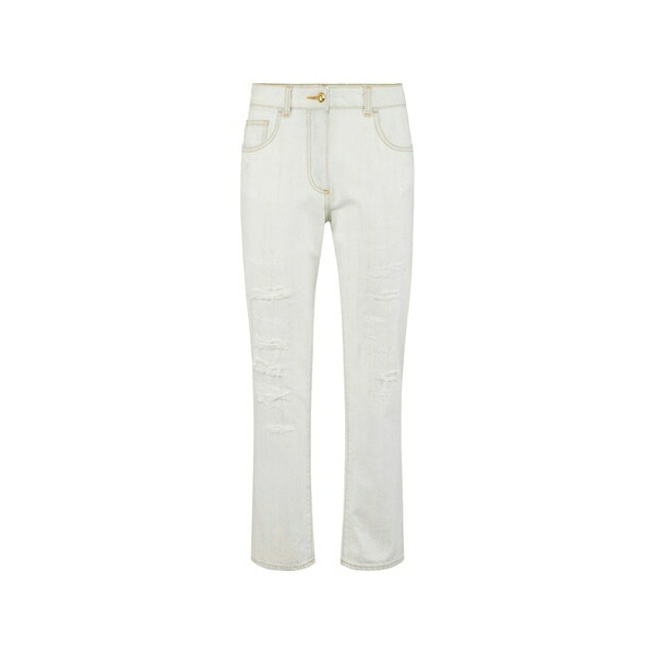エリザベスフランキ レディース デニムパンツ ボトムス Denim five-pocket trousers Neutrals|asty
