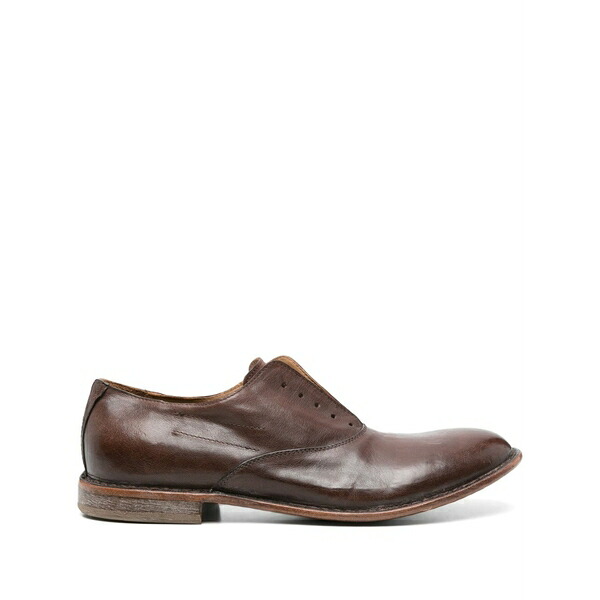 モマ メンズ 御召しものシューズ シューズ Leather oxford shoes Brown
