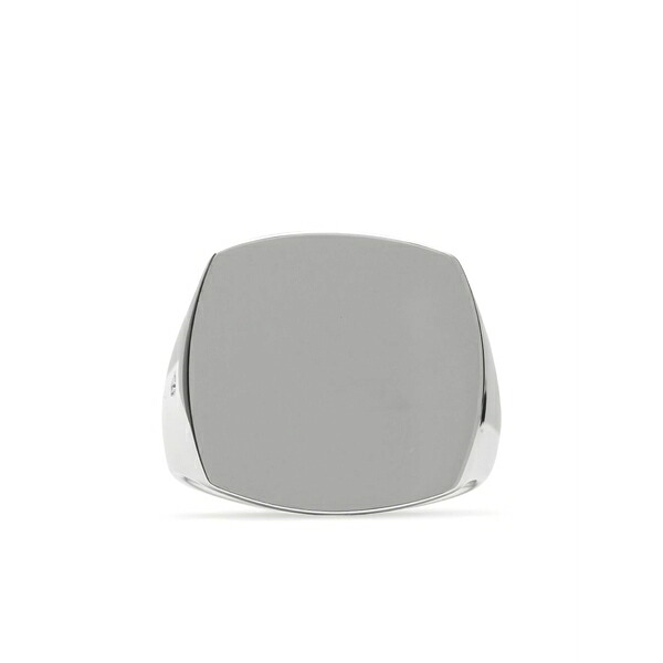 トム木材 メンズ 輪っか 添え物 Clean cushion sterling silver ring Grey