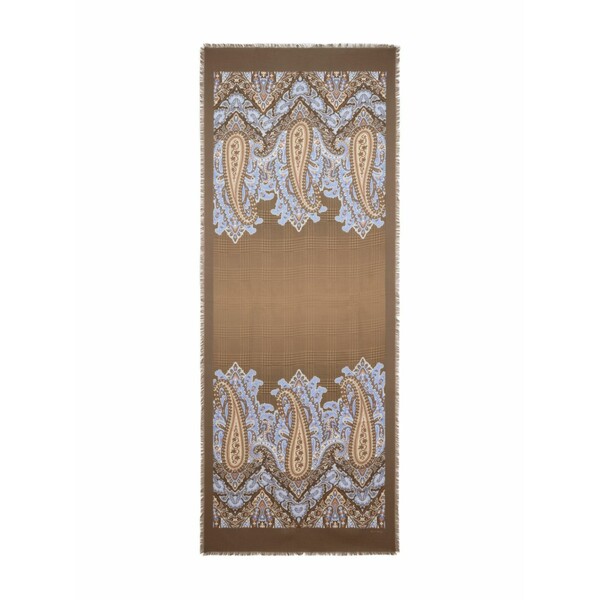 エトロ メンズ えり巻き・袈裟・えり巻き 付属物 Paisley check scarf Brown