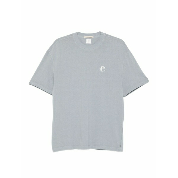 イレブンティ メンズ Tシャツ トップス Running club-print cotton t-shirt Blue｜asty