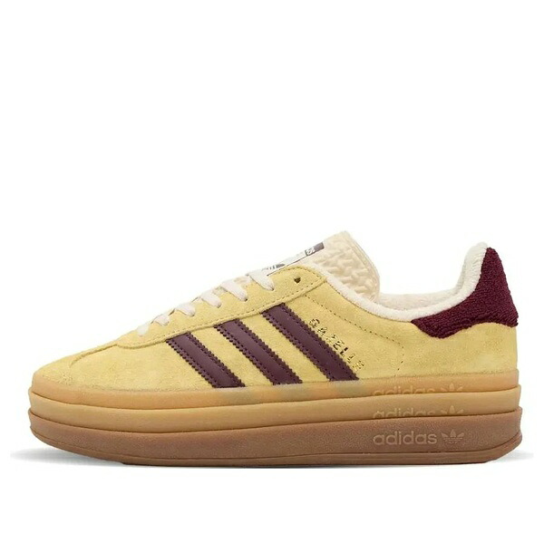 adidas アディダス レディース スニーカー  【(WMNS) adidas Gazelle Bold Platform \u0027Yellow Burgundy\u0027 IF5937】  大きさ US_9.5(26.5糎)