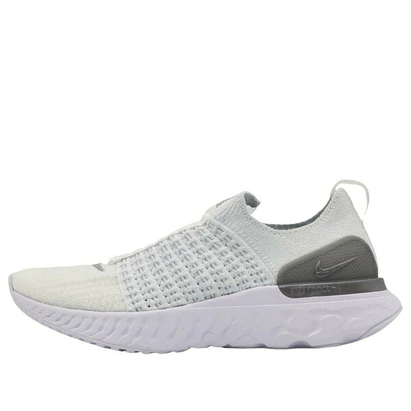 Nike ナイキ レディース スニーカー 【(WMNS) Nike React Phantom Run Flyknit 2 'True White Silver' CJ0280-100】 サイズ US_7.5(24.5cm)|asty