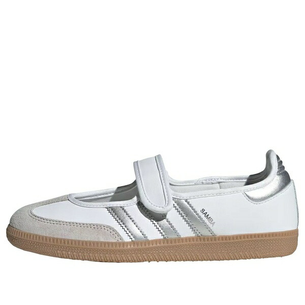 adidas アディダス レディース スニーカー 【(WMNS) adidas Samba Jane 'White Silver Metallic' KJ3785】 サイズ US_7(24.0cm)|asty