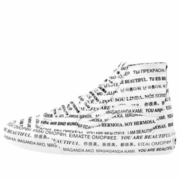 Vans バンズ メンズ スニーカー  【Vans SK8-HI TAPERED (WE ARE BEAUTIFUL) \u0027White Black\u0027 VN0A4U162Q2】  大きさ US_M_4