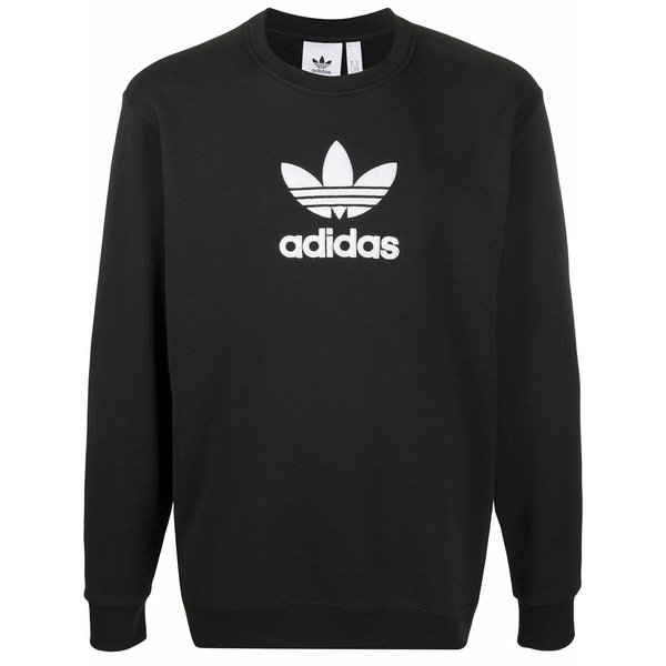 アディダス メンズ パーカー・スウェットシャツ アウター Premium crew-neck sweatshirt Black｜asty