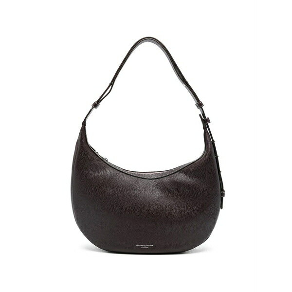 アスピナルオブロンドン レディース ショルダーバッグ 御徒面子 Hudson crescent crossbody bag Brown