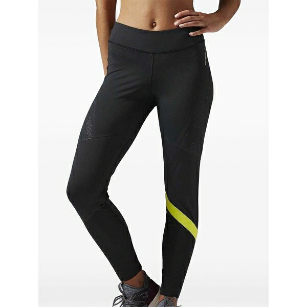 リーボック レディース カジュアルパンツ ボトムス Elastic-waist leggings Black｜asty