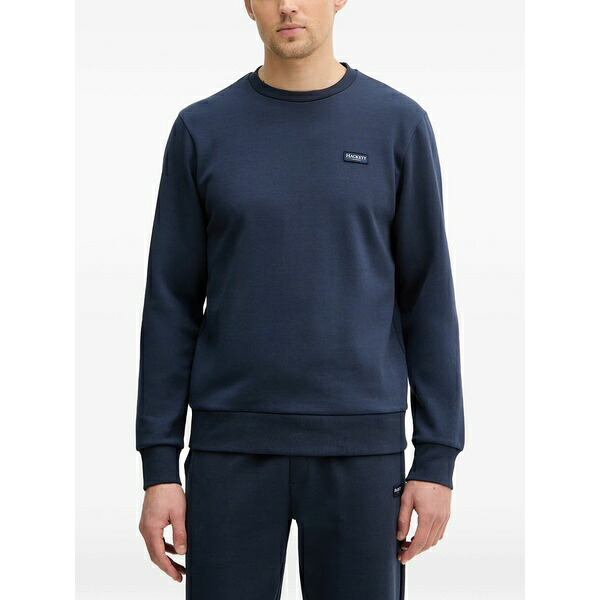 ハケット メンズ パーカー・スウェットシャツ アウター Logo-patch sweatshirt Blue