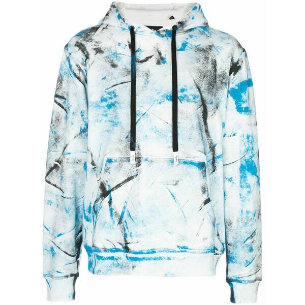 ハクーラ メンズ パーカー・スウェットシャツ アウター Hand painted hoodie Blue｜asty