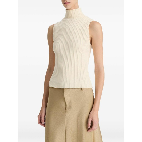 ヴィンス レディース ニット\u0026セーター アウター Sleeveless turtleneck top Neutrals