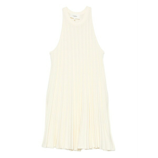 バッシュ レディース ワンピース トップス Sinnta pleated eyelet dress Neutrals｜asty 48,480円