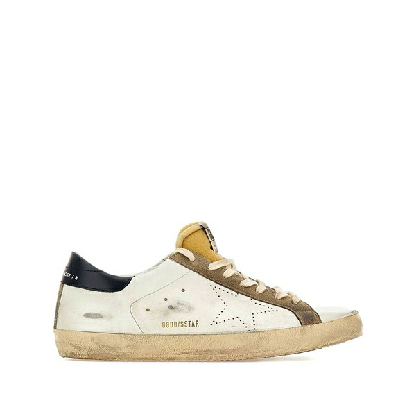 ゴールデングース メンズ スニーカー シューズ Super-star used-effect leather low-top sneakers Neutrals|asty