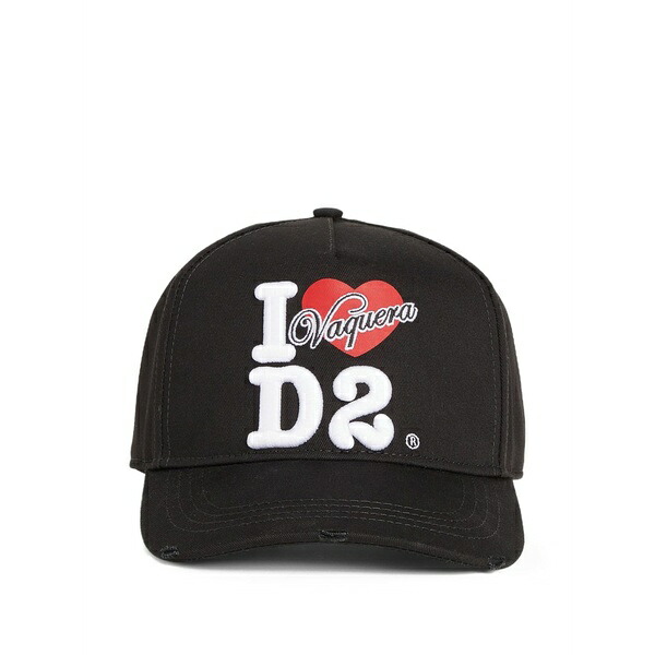 ディースクエアード メンズ 帽子 アクセサリー Vaquera cap  Black