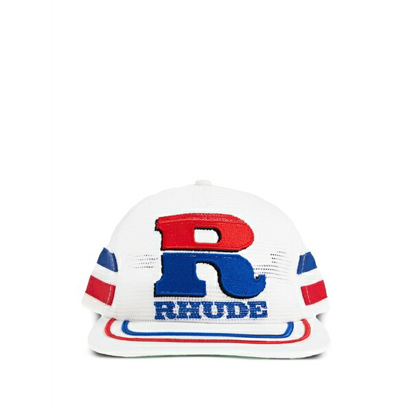 ルード メンズ かぶり笠 添え物 Logo-embroidered mesh cap White