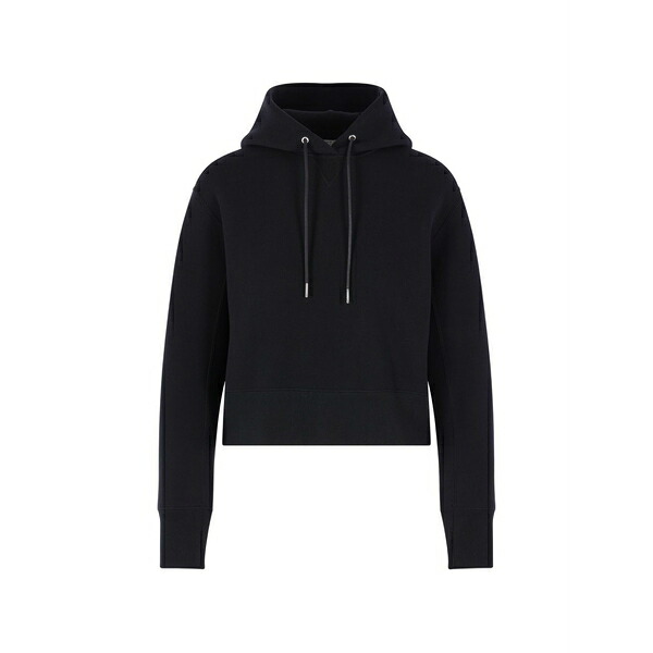 サカイ レディース パーカー・スウェットシャツ アウター Black hoodie Black