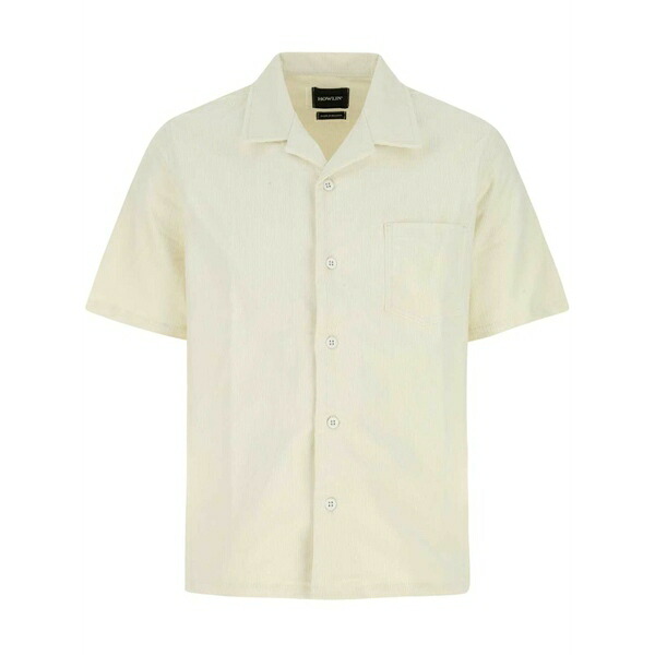 ハウリン メンズ プルオーバー トップス Short-sleeve corduroy cotton shirt Neutrals