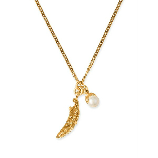 エマニュエレ ビコッキ メンズ ネックレス・チョーカー アクセサリー Piuma pearl necklace Gold｜asty