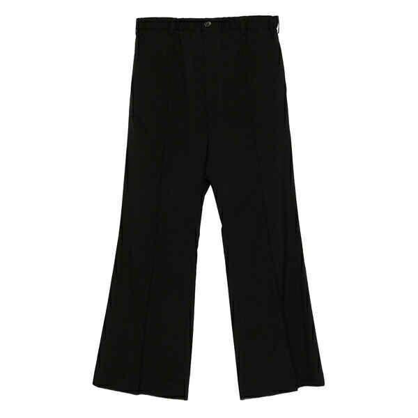 マルニ メンズ カジュアルパンツ ボトムス Pleated-front straight-leg trousers Black|asty