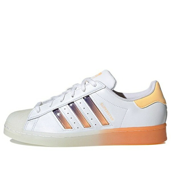adidas アディダス レディース スニーカー White/Orange/Purple 【(WMNS) adidas Superstar White Acid Orange GW4908】  サイズ US_7(24.0cm)