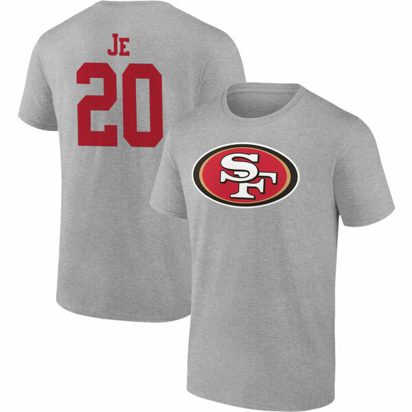 Men's Fanatics Branded Heathered Gray San Francisco 49ers Team Authentic Custom T-Shirt