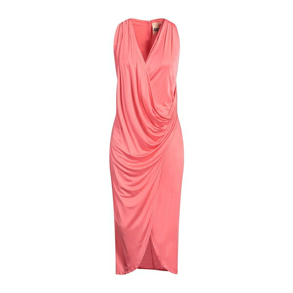 【送料無料】 アニエバイ レディース ワンピース トップス Midi dresses Orange|asty