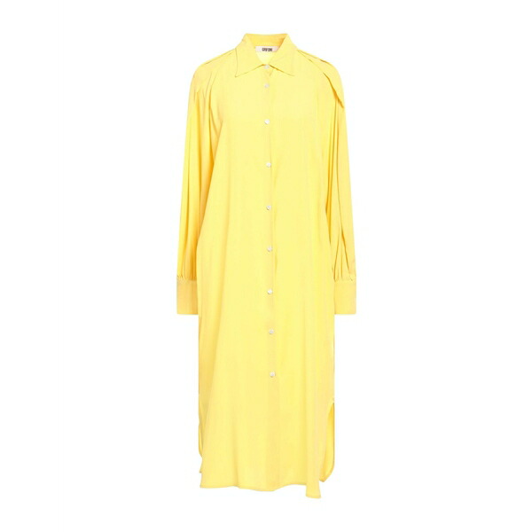 【送料無料】 グリフォーニ レディース ワンピース トップス Midi dresses Yellow