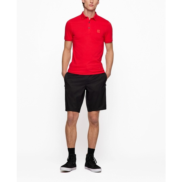 ☆お求めやすく価格改定☆ Men's ヒューゴボス Bright ポロシャツ Red メンズ Slim-Fit Shirt BOSS トップス  Polo トップス
