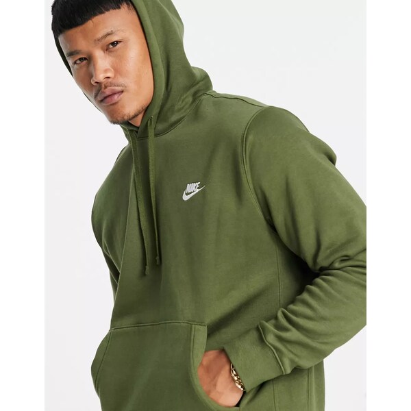 ナイキ メンズ パーカー スウェットシャツ アウター Nike Club Fleece Hoodie In Khaki Khaki 低価格の