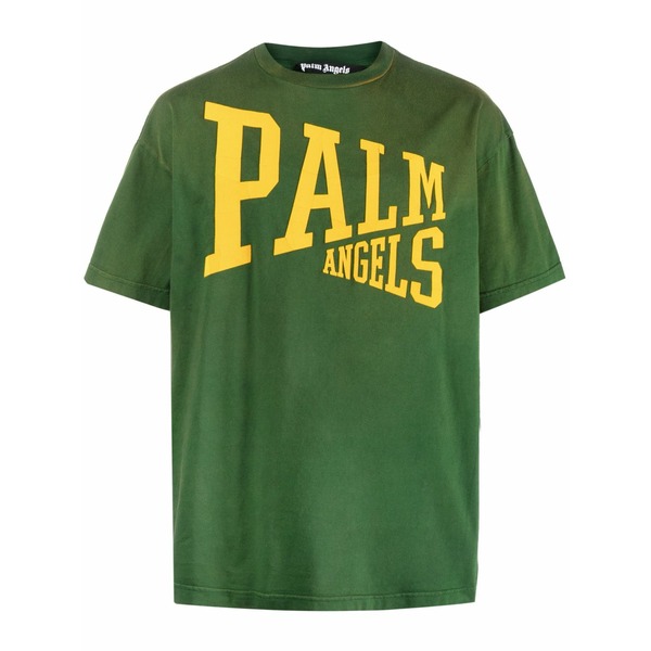 パーム・エンジェルス メンズ プルオーバー トップス Logo-print cotton t-shirt Green