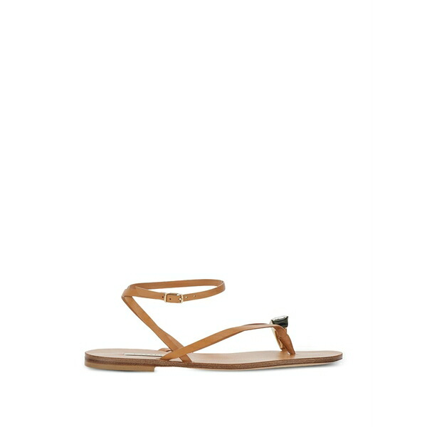 カサディ レディース サンダル シューズ Crystal-embellished leather sandals Neutrals