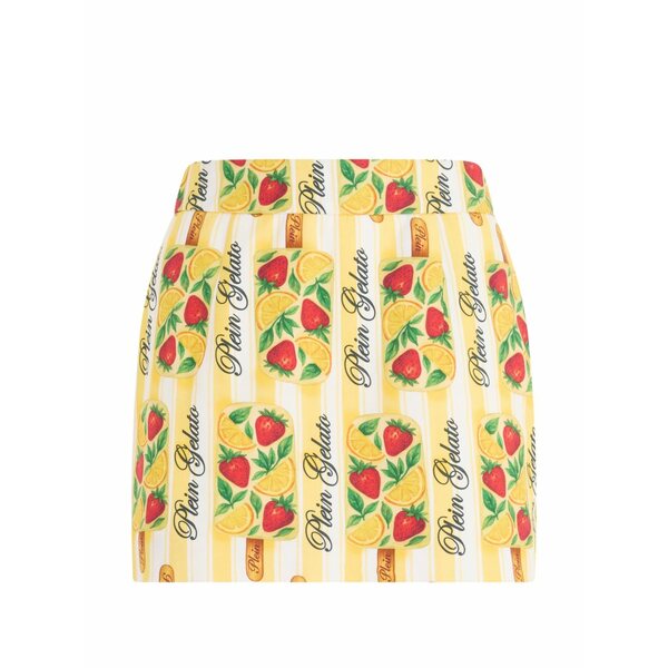 フィリップ飾り気の無い レディース スコート ボトムス Striped-detail mini skirt Yellow