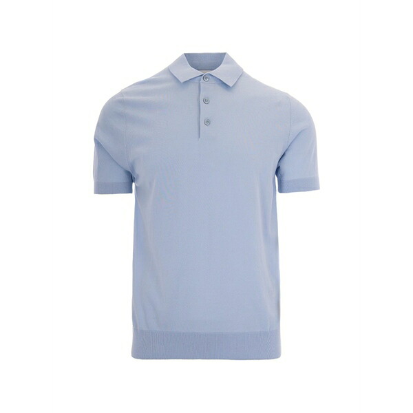 パウロペコラ メンズ スポーツシャツ トップス Buttoned polo shirt Blue